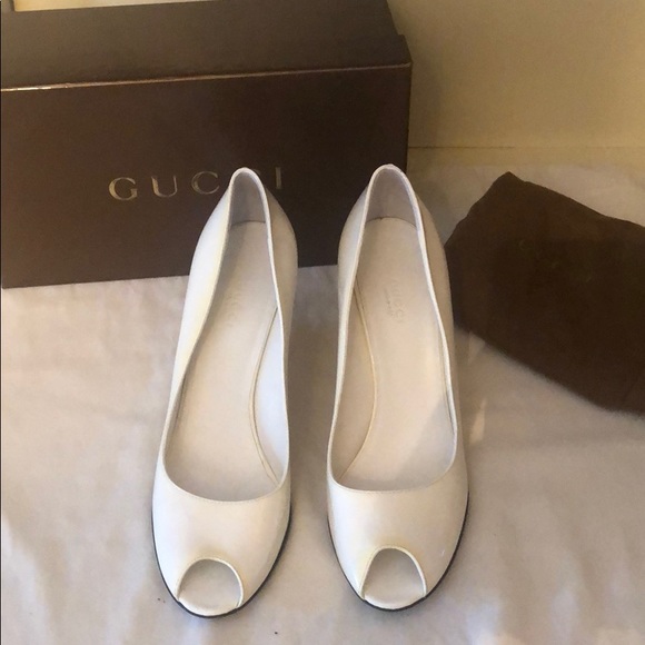 Gucci White Wedges (pre-owned) size 9.5 - Picture 2 of 3